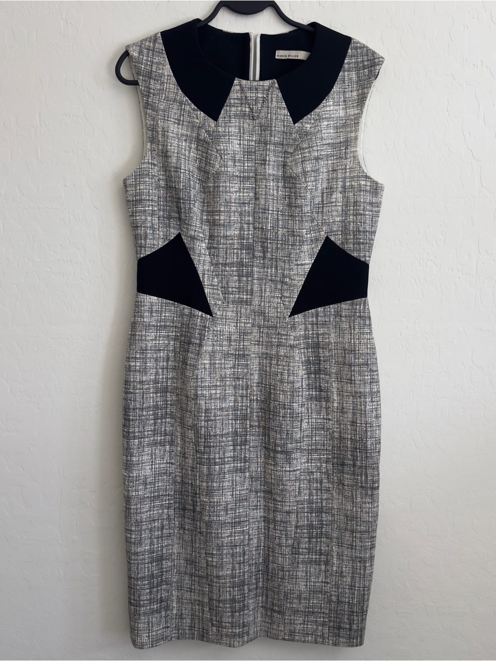 Karen Millen Black & Gray Sheath Dress
